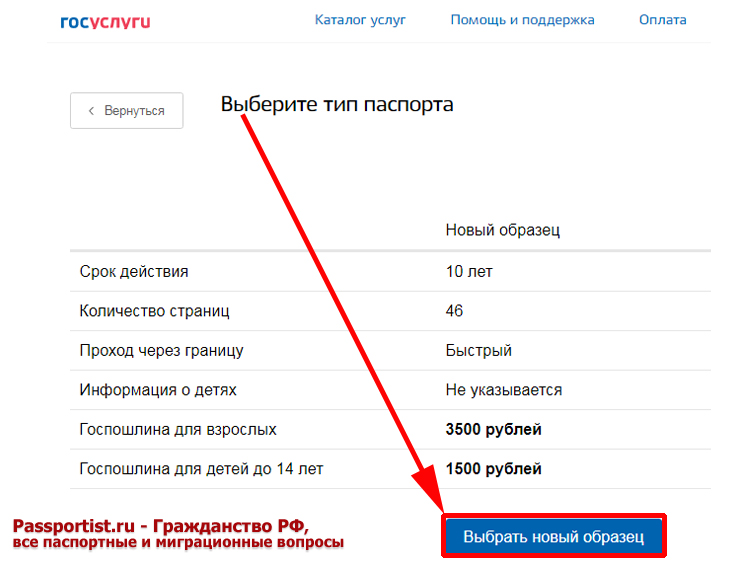 Загранпаспорт нового образца через Госуслуги